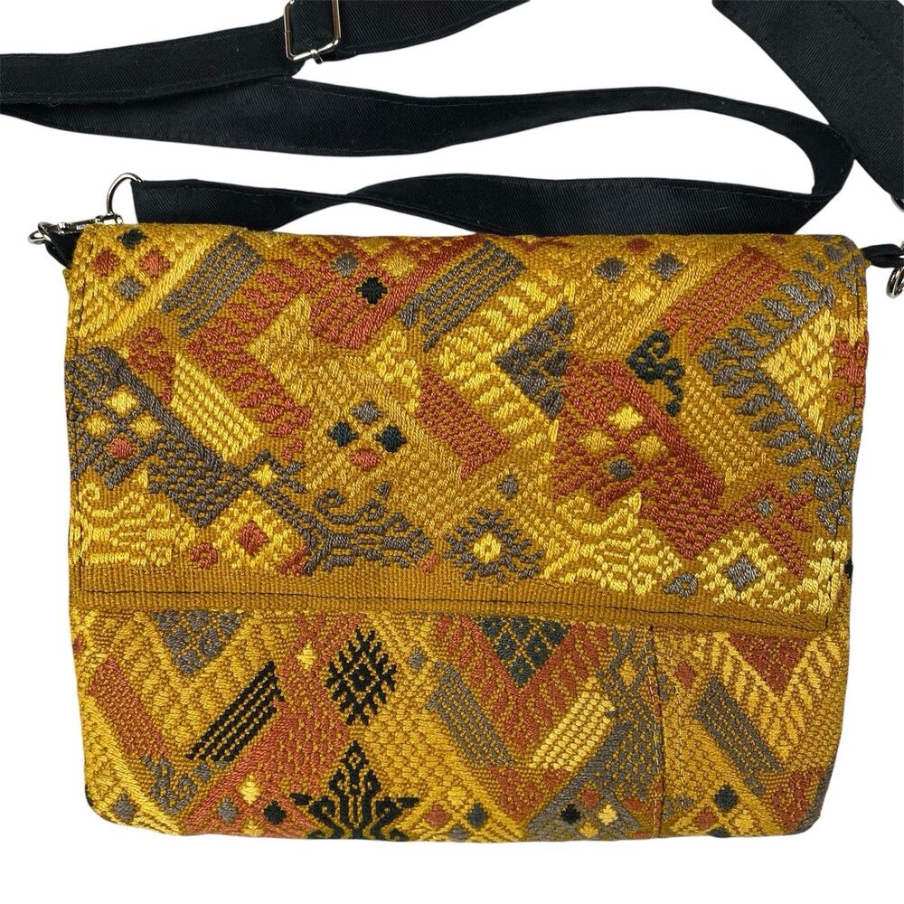 Altiplano Tapestry Crossbody Bag Boho Tribal Woven Festival Adjustable Strap